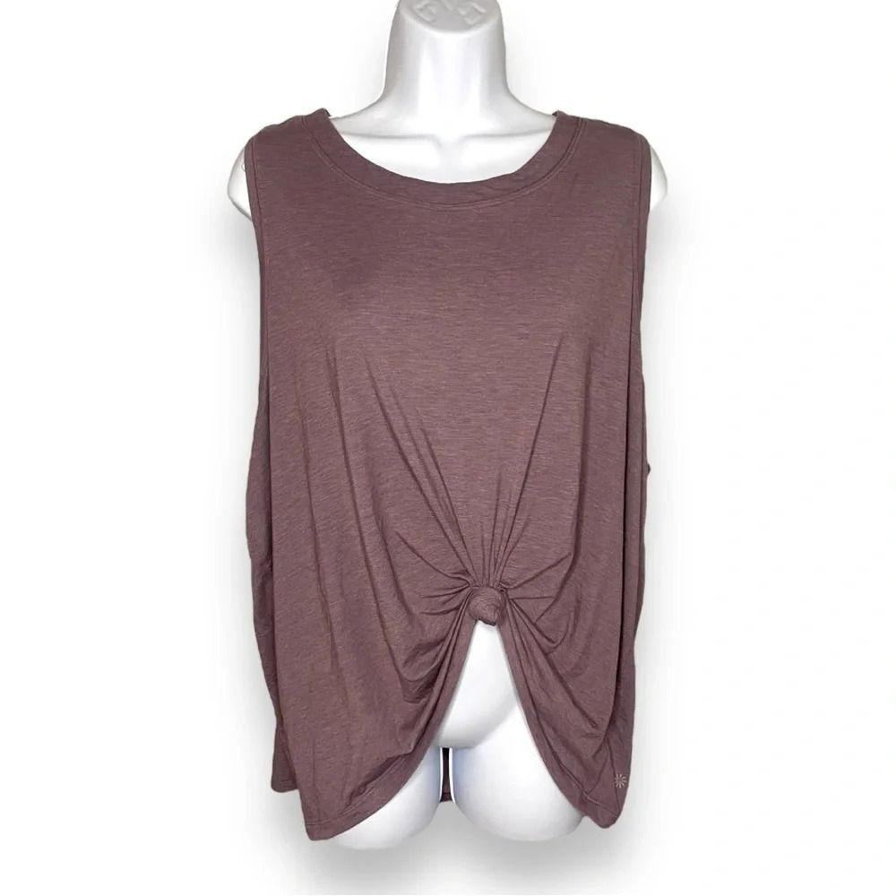 Athleta Women’s 3X Purple Knot-Front Sleeveless Tank Top - Picture 8 of 10